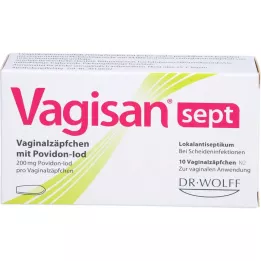 VAGISAN septové vaginálne čapíky s povidón-jódom, 10 ks