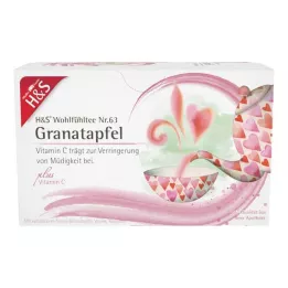 H&amp;S Granátové jablko s vitamínom C filtračné vrecko, 20X2 g