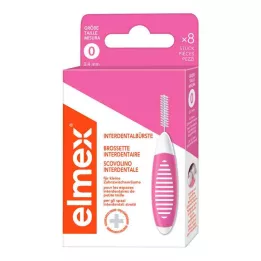ELMEX Medzizubné kefky ISO veľkosť 0 0,4 mm ružová, 8 ks
