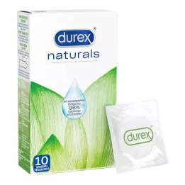 DUREX kondómy naturals s lubrikantom na vodnej báze, 10 ks