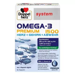 DOPPELHERZ Kapsule systému Omega-3 Premium 1500, 60 kapsúl