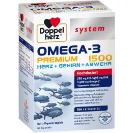 DOPPELHERZ Kapsule systému Omega-3 Premium 1500, 60 kapsúl