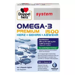 DOPPELHERZ Kapsule systému Omega-3 Premium 1500, 120 kapsúl
