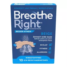 BESSER Atmen Breathe Right nosové náplasti normálne béžové, 10 ks