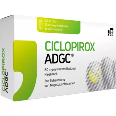CICLOPIROX ADGC 80 mg/g laku na nechty s obsahom účinnej látky, 3,3 ml