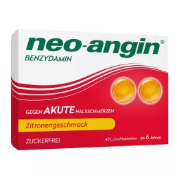 NEO-ANGIN Benzydamín akútna bolesť hrdla citrón, 40 ks