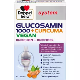 DOPPELHERZ Glukosamín 1000+Curcuma vegan syst. kapsuly, 60 ks