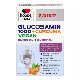 DOPPELHERZ Glukosamín 1000+Curcuma vegan syst. kapsuly, 60 ks