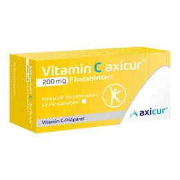 VITAMIN C AXICUR 200 mg filmom obalené tablety, 50 ks