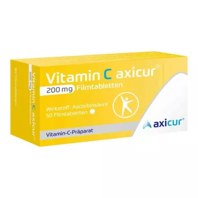 Vitamín C Axicur 200 mg filmom obalené tablety (50 kusov)