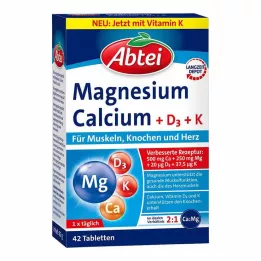 ABTEI Horčík Vápnik+D+K tablety, 42 kapsúl