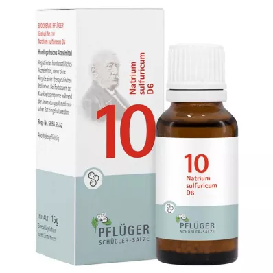 Biochémia Pflueger 10 Natrum sulfuricum D 6 guľôčok, 15 g Biochémia Pflueger 10 Natrum sulfuricum D 6 guľôčok, 15 g