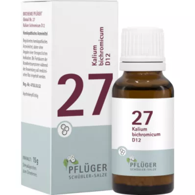 BIOCHEMIE Pflüger 27 Potassium bichromicum D 12 globúl, 15 g