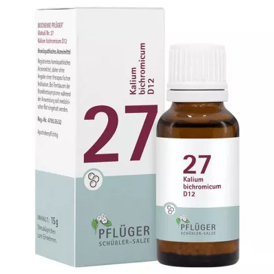 Biochémia Pflueger 27 Kalium bichromicum D 12 globúl, 15 g