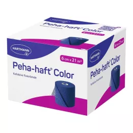 PEHA-HAFT Farebná fixačná páska bez latexu 6 cmx21 m modrá, 1 ks
