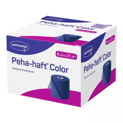 Peha-Haft Farebný fixačný obväz bez latexu 6 cmx21 m modrý, 1 kus Peha-Haft Farebný fixačný obväz bez latexu 6 cmx21 m modrý, 1 kus