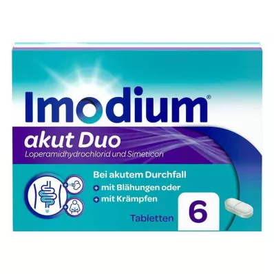 Imodium akútne duo - na akútnu hnačku s plynatosťou, 6 ks Imodium akútne duo - na akútnu hnačku s plynatosťou, 6 ks