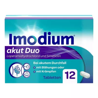 Imodium akútne duo - na akútnu hnačku s plynatosťou, 12 ks Imodium akútne duo - na akútnu hnačku s plynatosťou, 12 ks