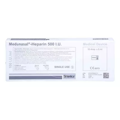 Medunazálny heparín 500 I.U.Ampulky, 10x5 ml