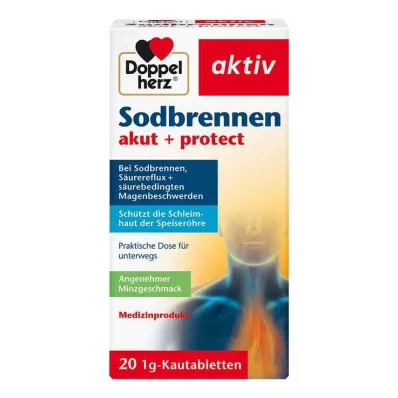 Doppelherz pálenie záhy akútne + protect žuvacie tablety, 20 ks Doppelherz pálenie záhy akútne + protect žuvacie tablety, 20 ks