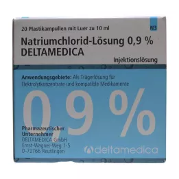 NATRIUMCHLORID-Roztok 0,9% Deltamedica Luer Pl., 20X10 ml