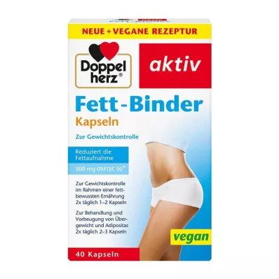 DOPPELHERZ Kapsule na viazanie tukov, 40 kapsúl DOPPELHERZ Kapsule na viazanie tukov, 40 kapsúl