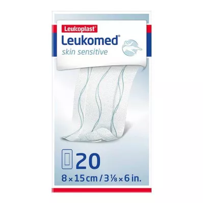 LEUKOMED koža citlivá sterilná 8x15 cm, 20 ks