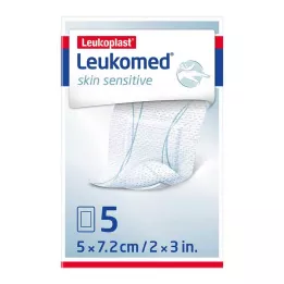 LEUKOMED koža citlivá sterilná 5x7,2 cm, 5 ks