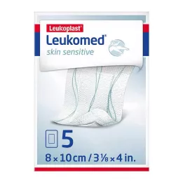 LEUKOMED koža citlivá sterilná 8x10 cm, 5 ks