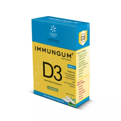 VITAMIN D3 IMMUNGUM Žuvačka, 28 g