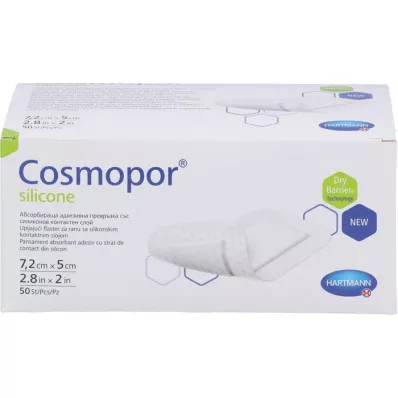 COSMOPOR silikónový obväz na rany 5x7,2 cm, 50 ks