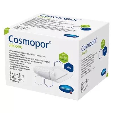 COSMOPOR silikónový obväz na rany 5x7,2 cm, 25 ks