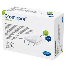 COSMOPOR silikónový obväz na rany 5x7,2 cm, 10 ks