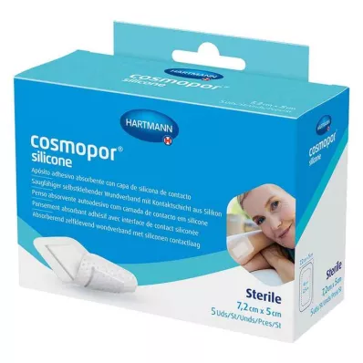 Cosmopor® silikónové krytie na rany 5x7,2 cm, 5 ks