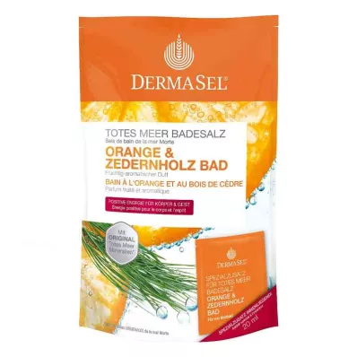 Dermasel soľ do kúpeľa z Mŕtveho mora pomaranč & cédrové drevo (1 balenie) Dermasel soľ do kúpeľa z Mŕtveho mora pomaranč & cédrové drevo (1 balenie)