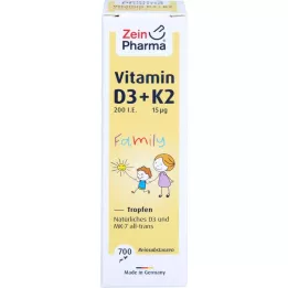 VITAMIN D3+K2 MK-7 všetkých trans Rodinná kvapka, 20 ml
