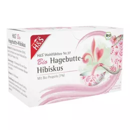 H&amp;S Organické filtračné vrecúška na šípky a ibištek, 20X3,0 g
