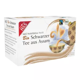 H&amp;S Organický čierny čaj z Assamu filtračné vrecko, 20X1,80 g