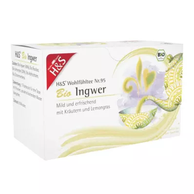 H&amp;S Bio zázvorové filtračné vrecko, 20X2 g