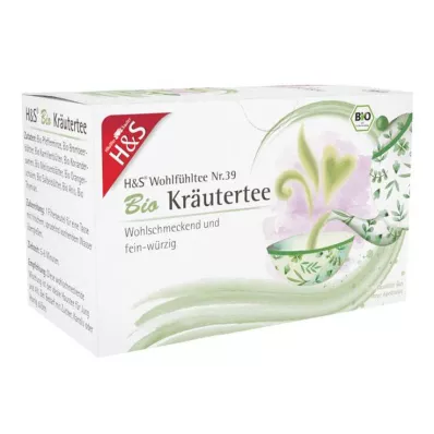 H&amp;S organické filtračné vrecká na bylinkový čaj, 20X1,5 g