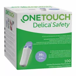 ONE TOUCH Bezpečnostné jednorazové lancingové zariadenie Delica 30 G, 100 ks