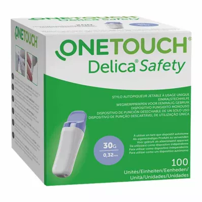 Jednorázový odberový pero One Touch Delica Safety 30 G, 100 ks Jednorázový odberový pero One Touch Delica Safety 30 G, 100 ks