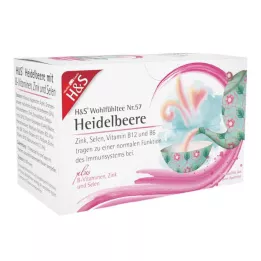 H&amp;S Čučoriedky s vitamínmi B, zinkom a selénom, 20X2,5 g