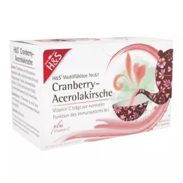 H&amp;S Brusnicovo-acerola višňa s vitamínom C farebné tablety, 20X2,8 g