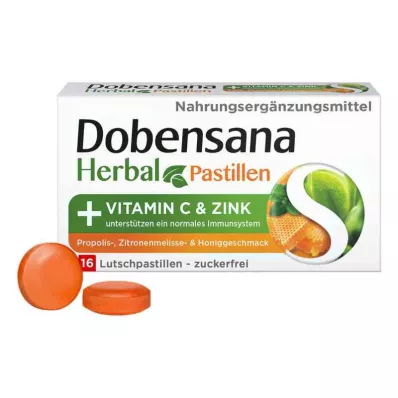 Dobensana bylinný med Vitamíny C & Zinková pastilka.(16 kusov) Dobensana bylinný med Vitamíny C & Zinková pastilka.(16 kusov)