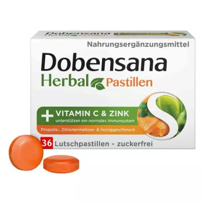 Dobensana bylinný med Vitamíny C &amp; Zinková pastilka.(36 kusov)