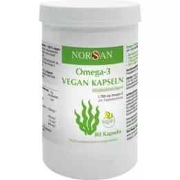 NORSAN Omega-3 vegánske kapsule, 80 ks