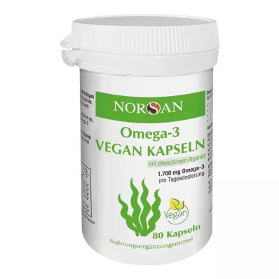 Norsan Omega-3 vegánske kapsuly, 80 kusov