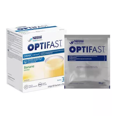 Optifast Drink Banánový prášok, 8x55 g
