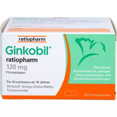 GINKOBIL-ratiopharm 120 mg filmom obalené tablety, 200 ks